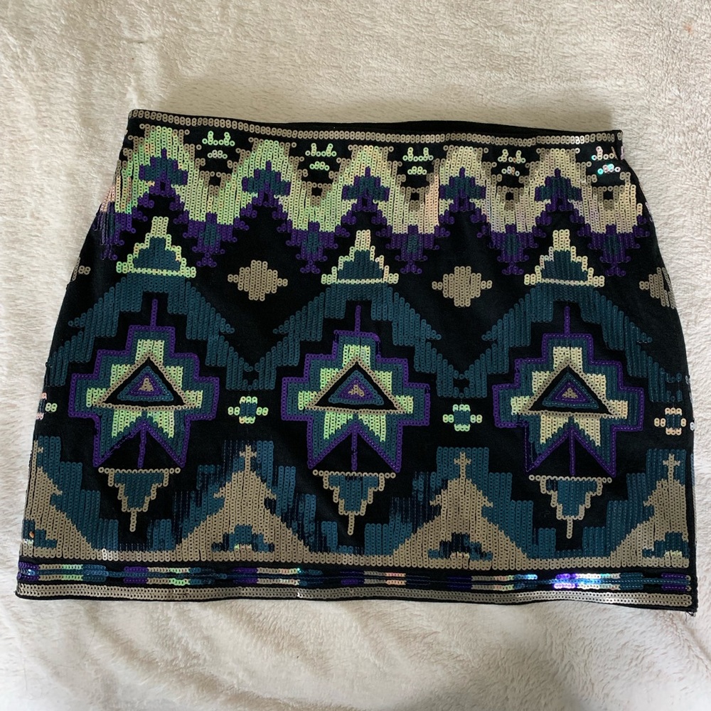 Express Sequin mini skirt - Size Small